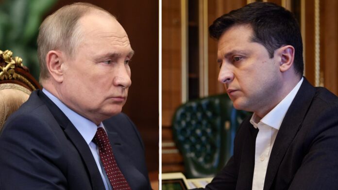 President Of Russia (Vladimir Putin) And Ukraine (Volodymyr Zelenskyy)