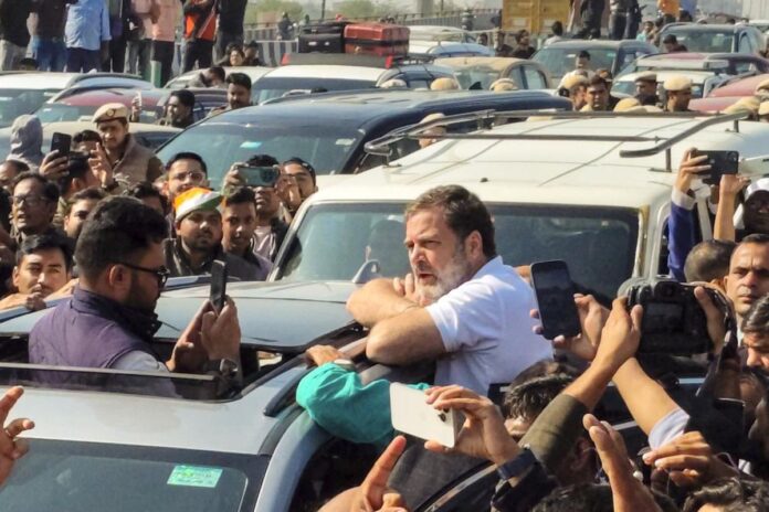 Rahul Gandhi Blocked At Ghazipur Border Amid Prohibitory Orders In Sambhal