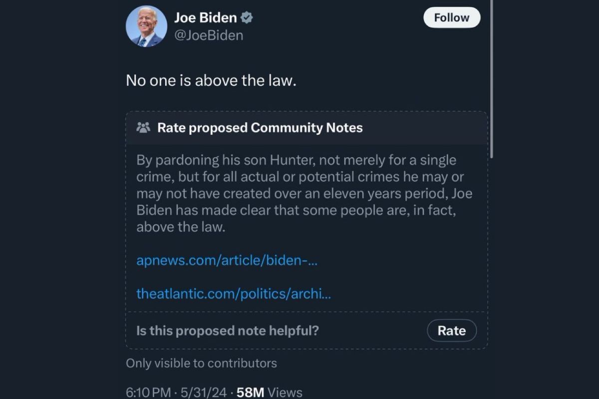 Elon Musk Trolls Joe Biden Over Hunter Biden's Pardon, Revives Old Post With Community Note