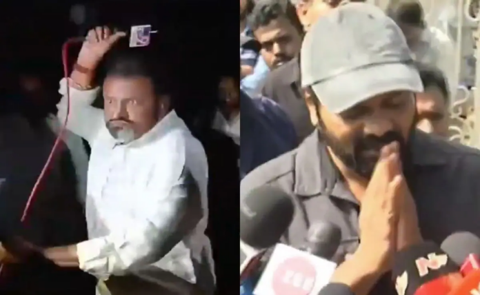 Mohan Babu Assaults Reporter Amid Property Dispute With Son Manchu Manoj