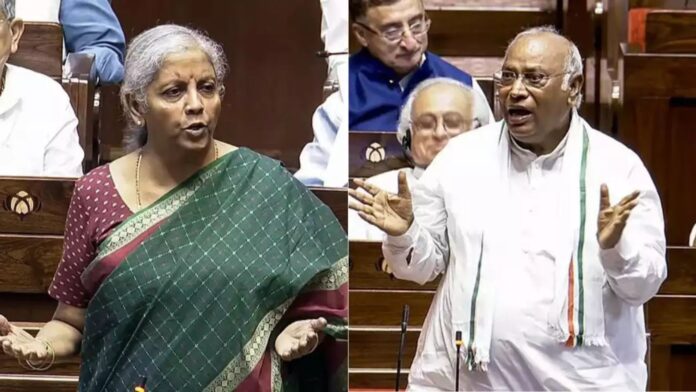 Nirmala Sitharaman Vs Mallikarjun Kharge: Sparks Fly Over Constitution Debate