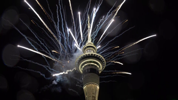 New Year 2025 Celebrations Light Up New Zealand’s Sky Tower